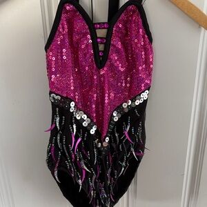 Sparkling Pink and Black Kids Costume
